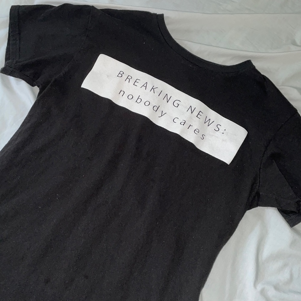 Black lettered tee